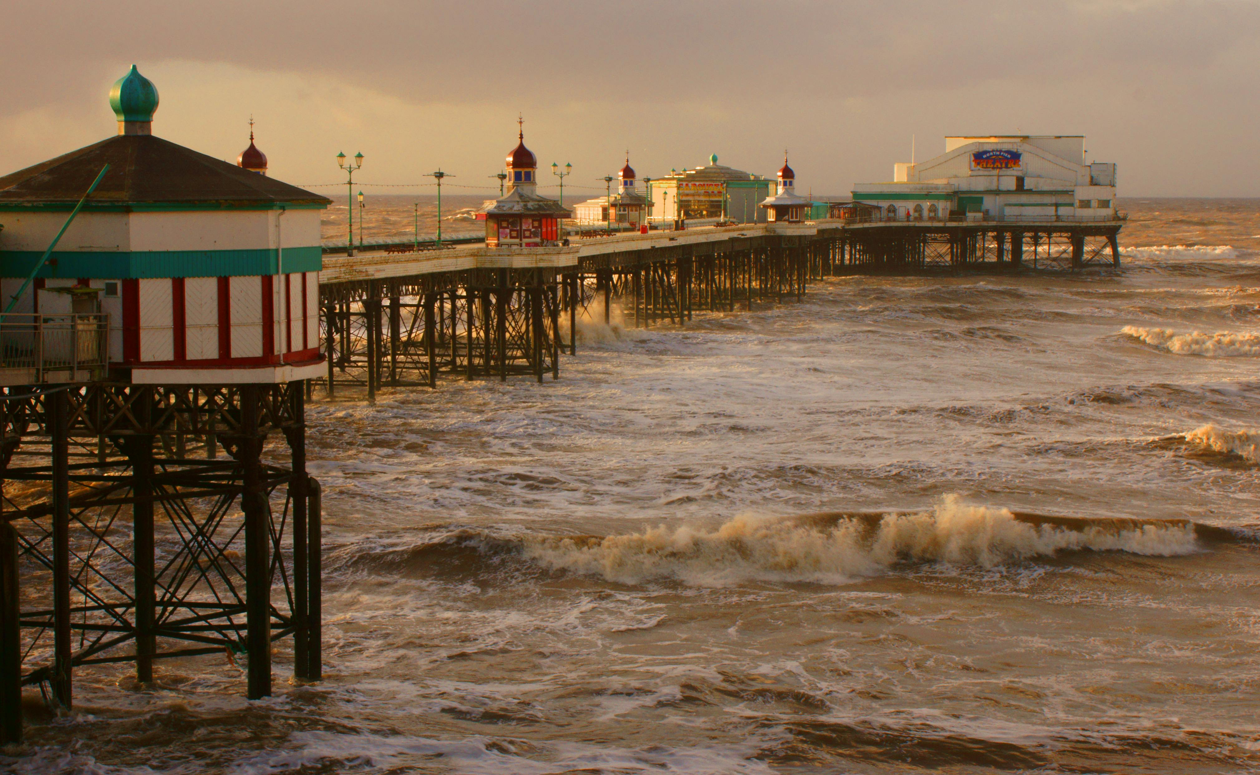 Blackpool Piers, 2017, by Gidzy 