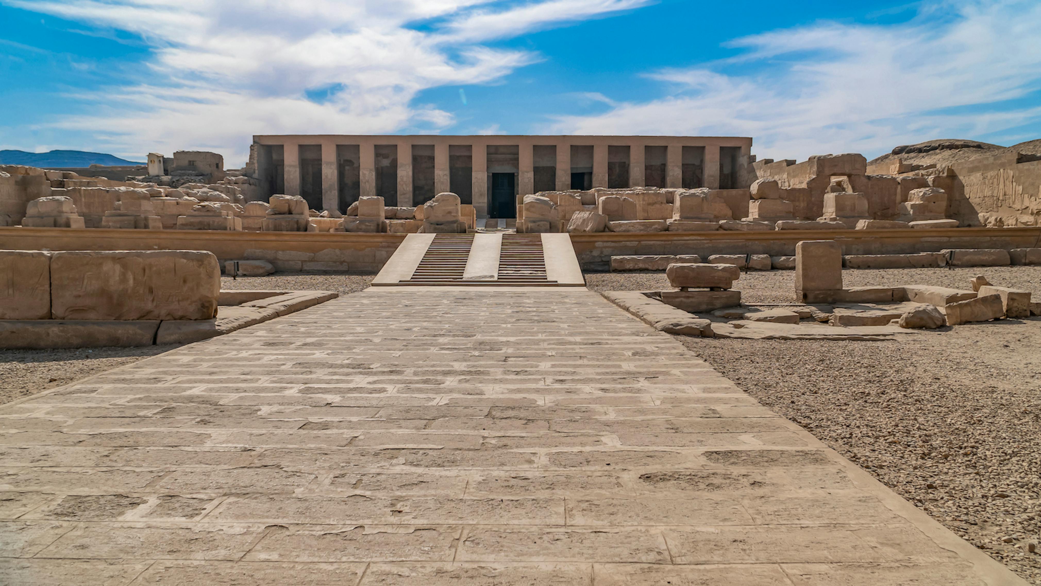 Temple of Seti I in Abydos, Egypt.