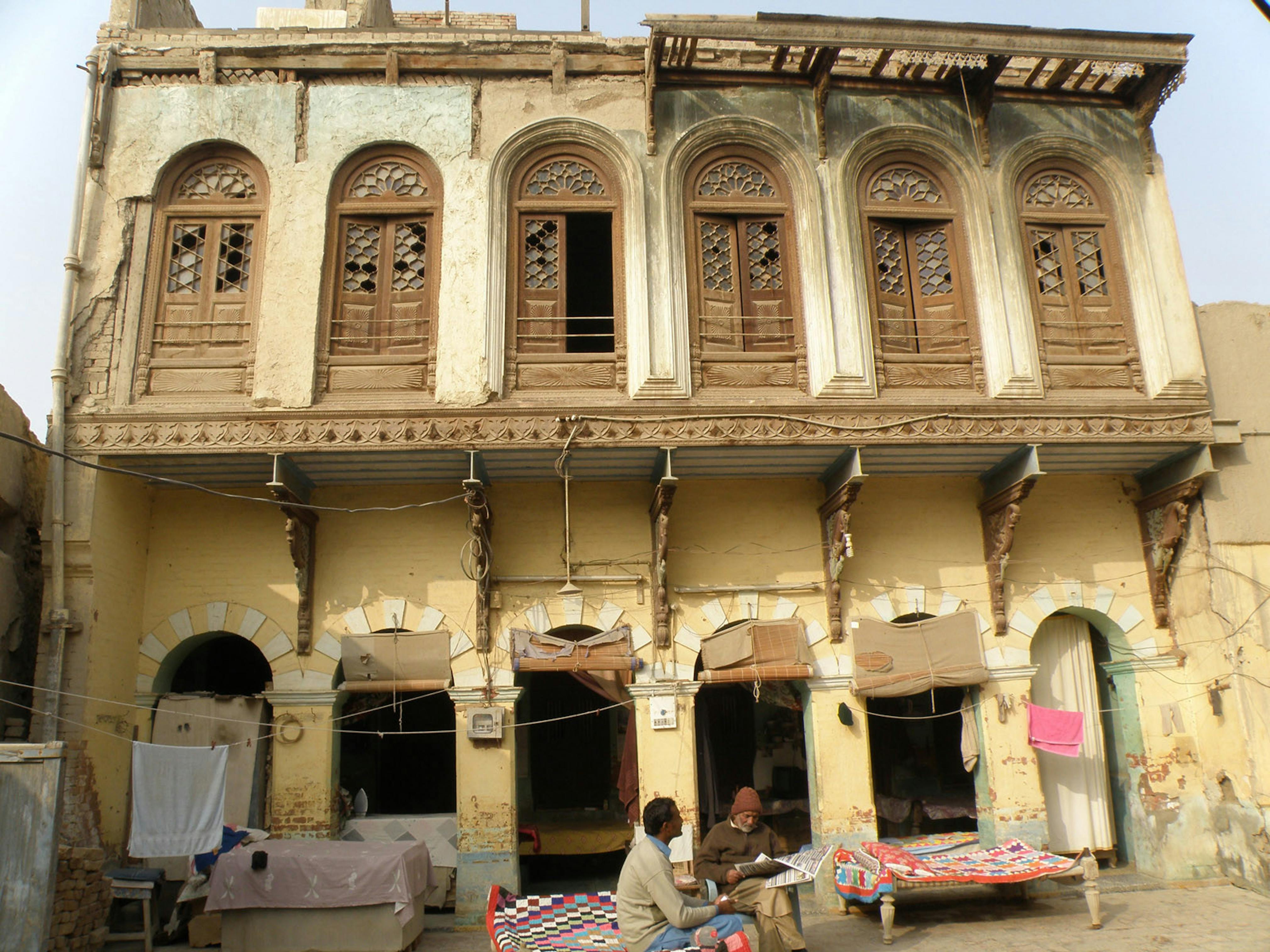 A courtyard of a house on Awan Street, one of the buildings surveyed in the workshop, 2016