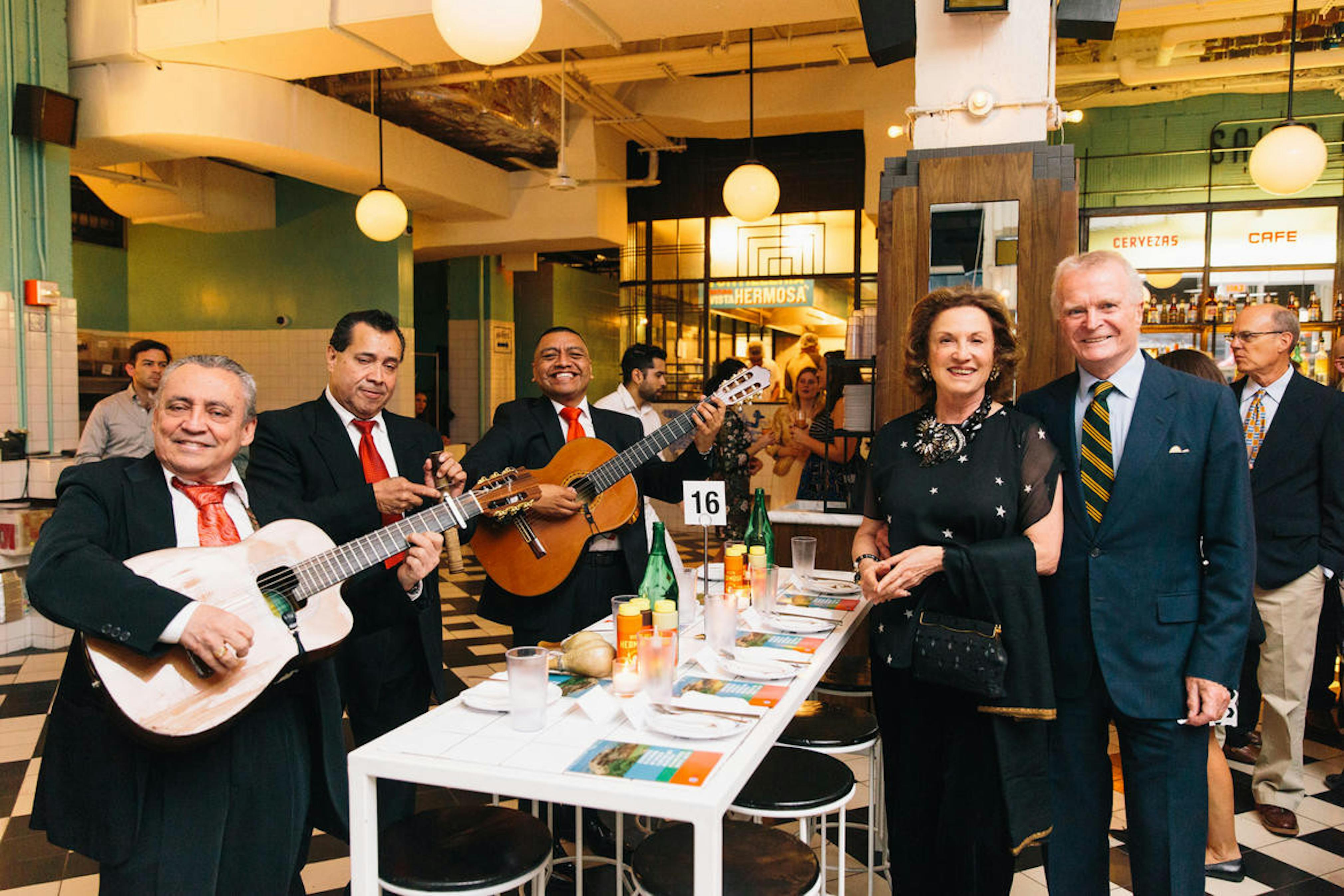 Mariachi performers with Robert and Encarnita Quinlan.