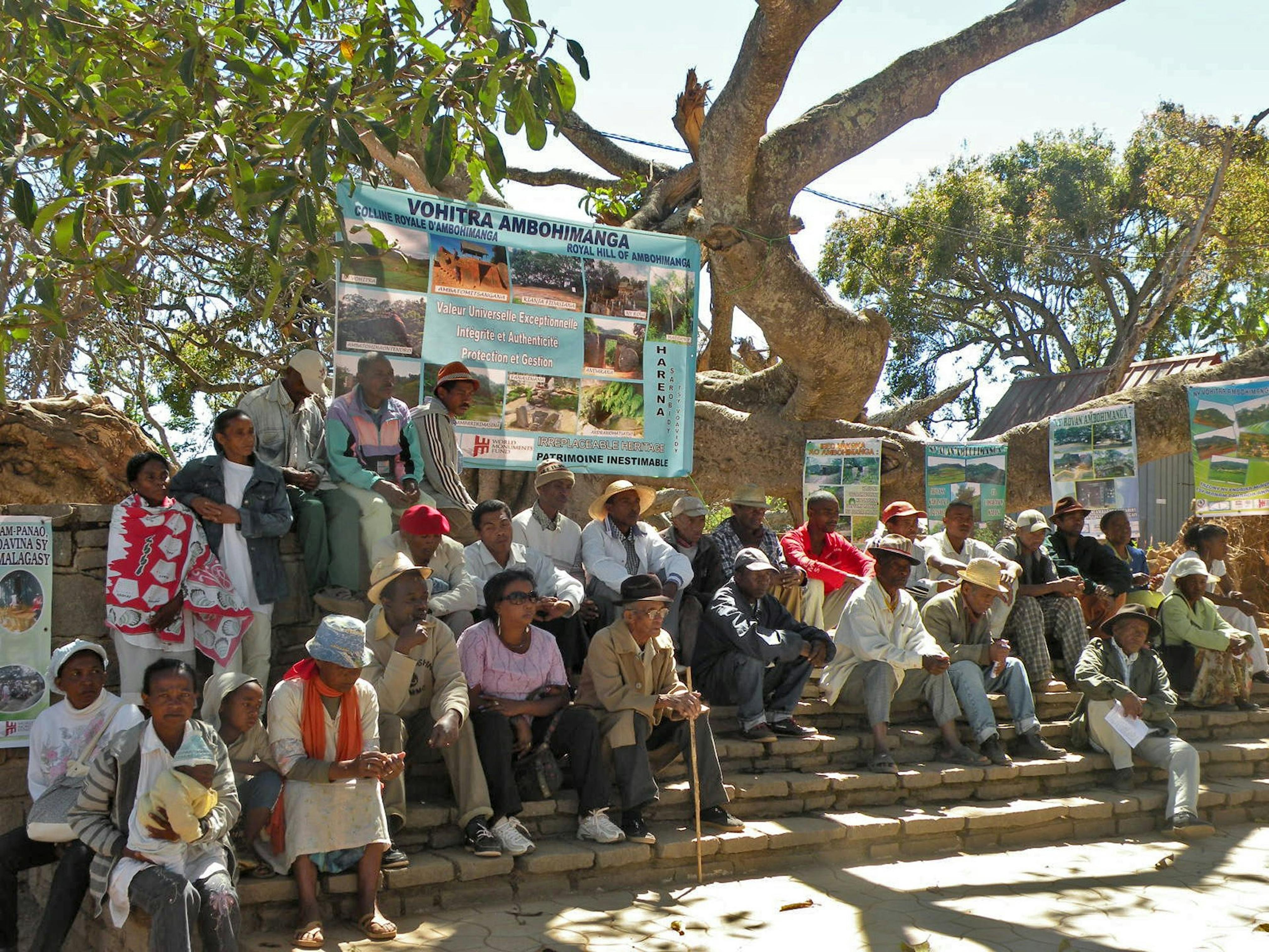 A community gathering at the site, 2012