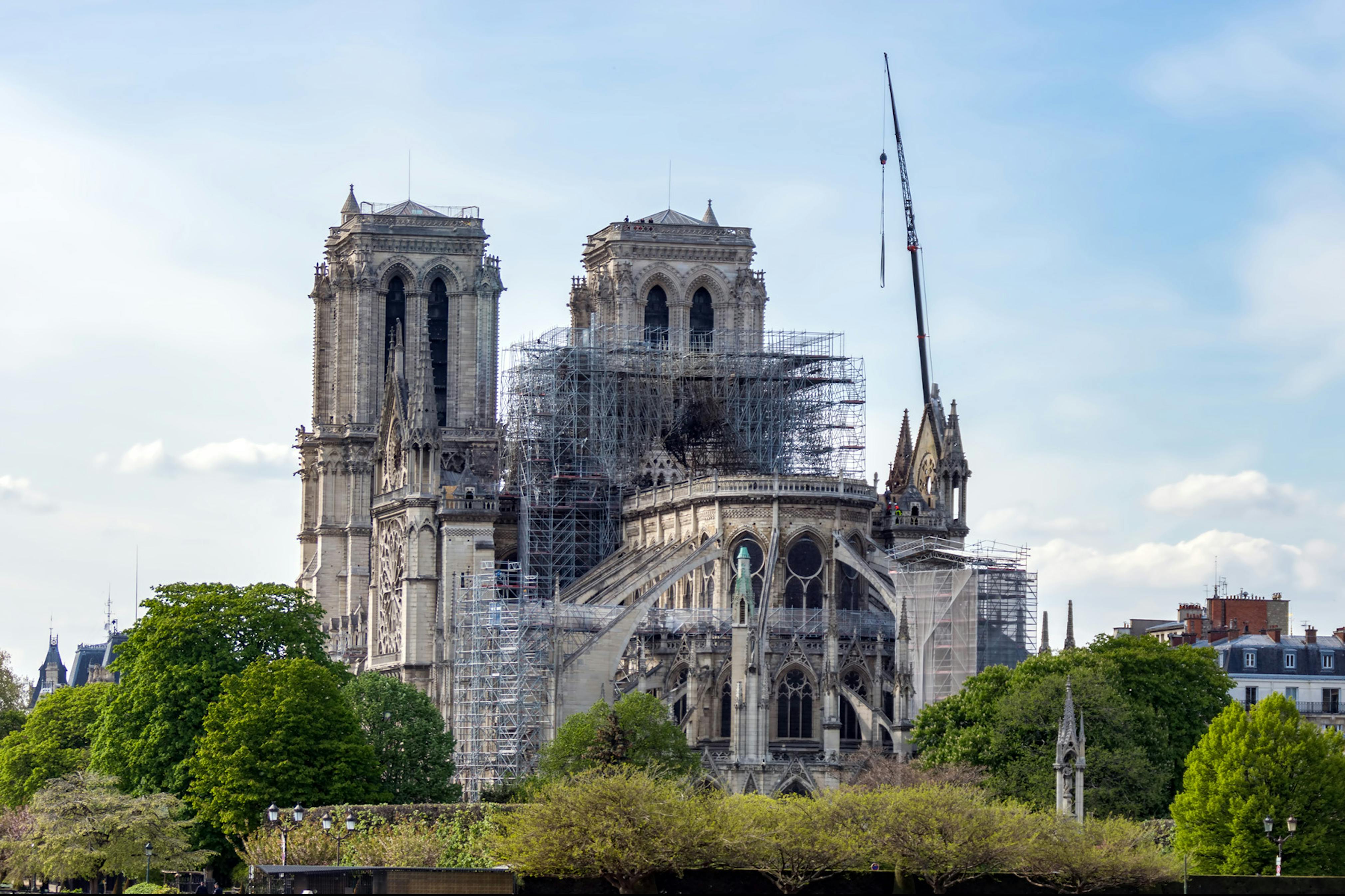 Notre-Dame of Paris after a devastating fire, 2019