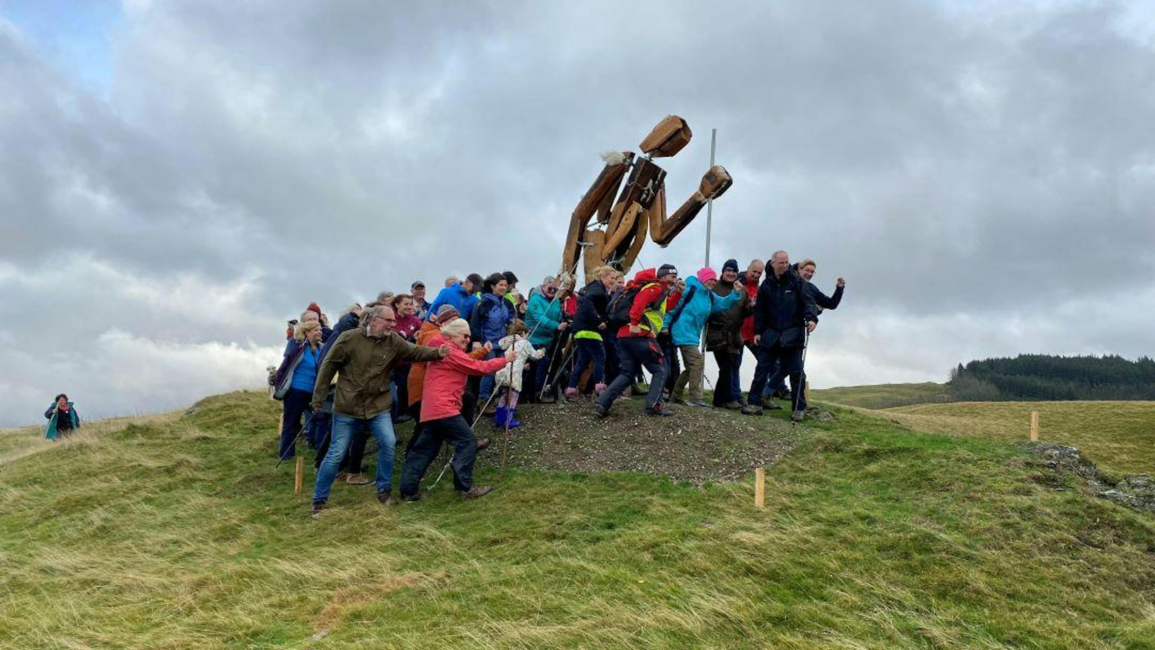 'The Pilgrim' Sculpture at Strata Florida Abbey, Ceredigion, Wales.