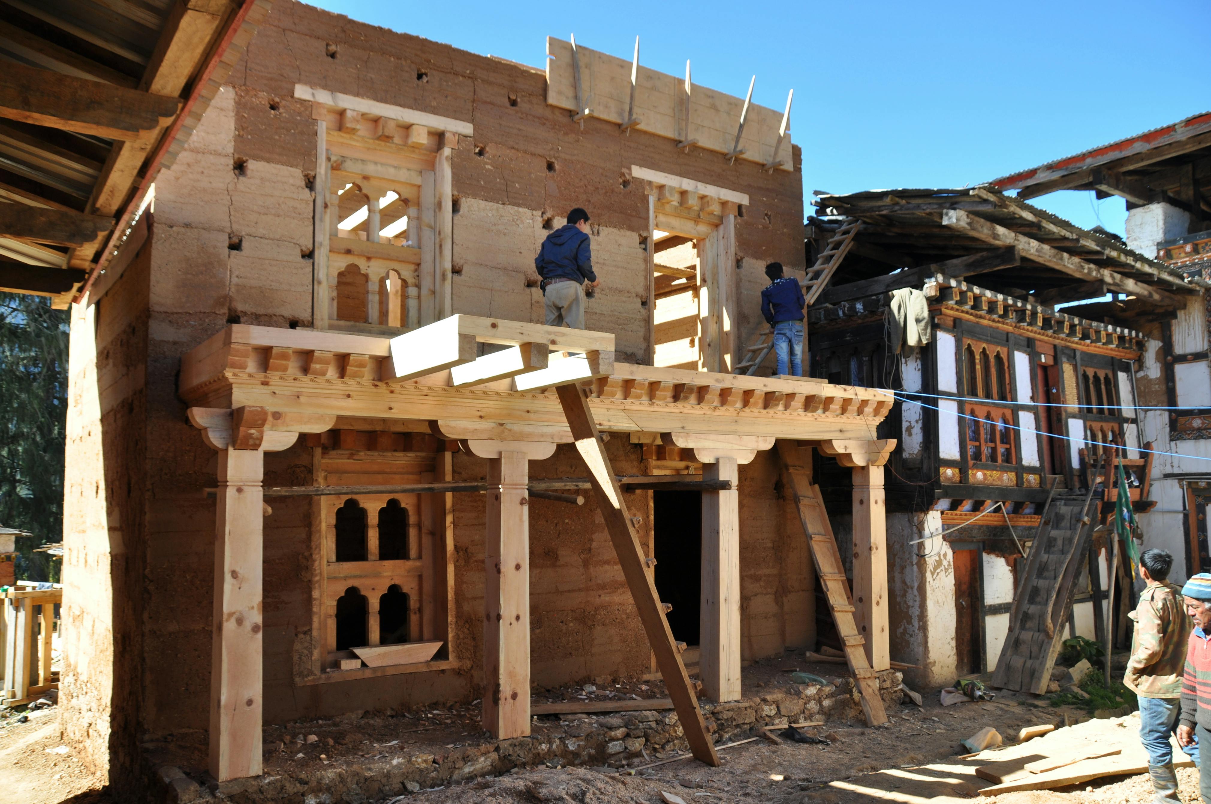 Site rehabilitation, Tseto Goenpa, Bhutan, 2016