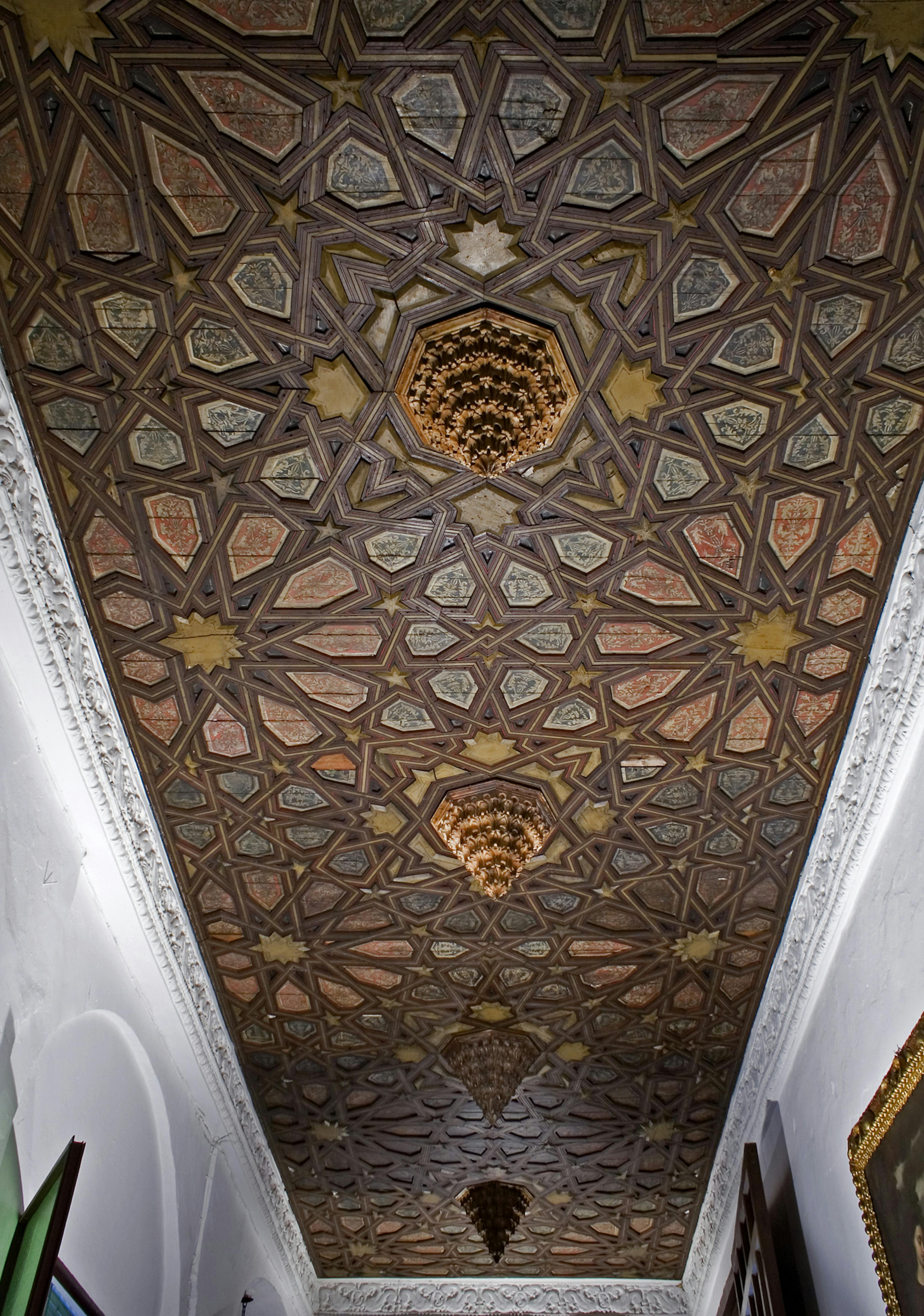 View of the coffered ceiling of the lower choir in the Convent of San José, 2012