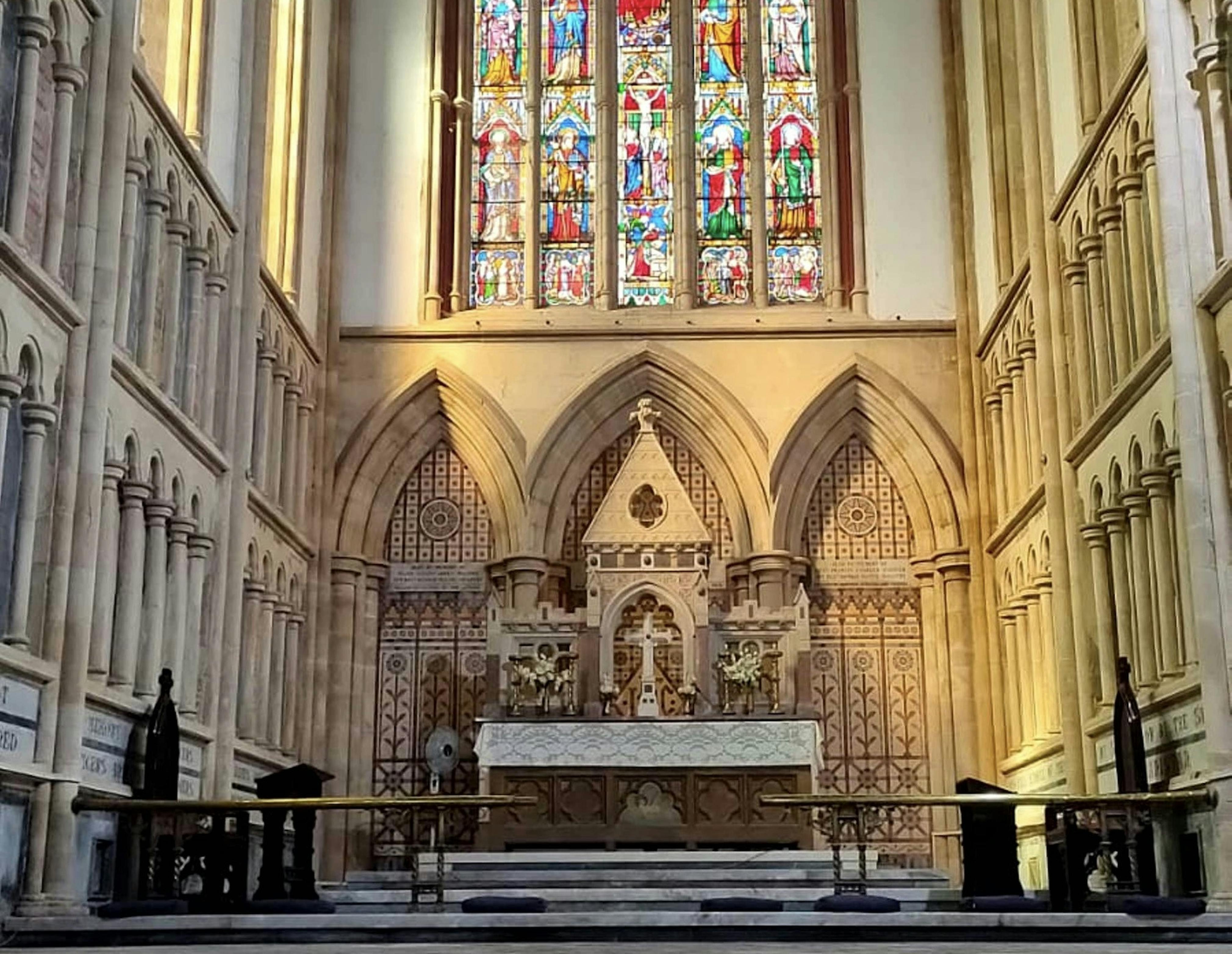 View of the Afghan War Memorial Church interior.