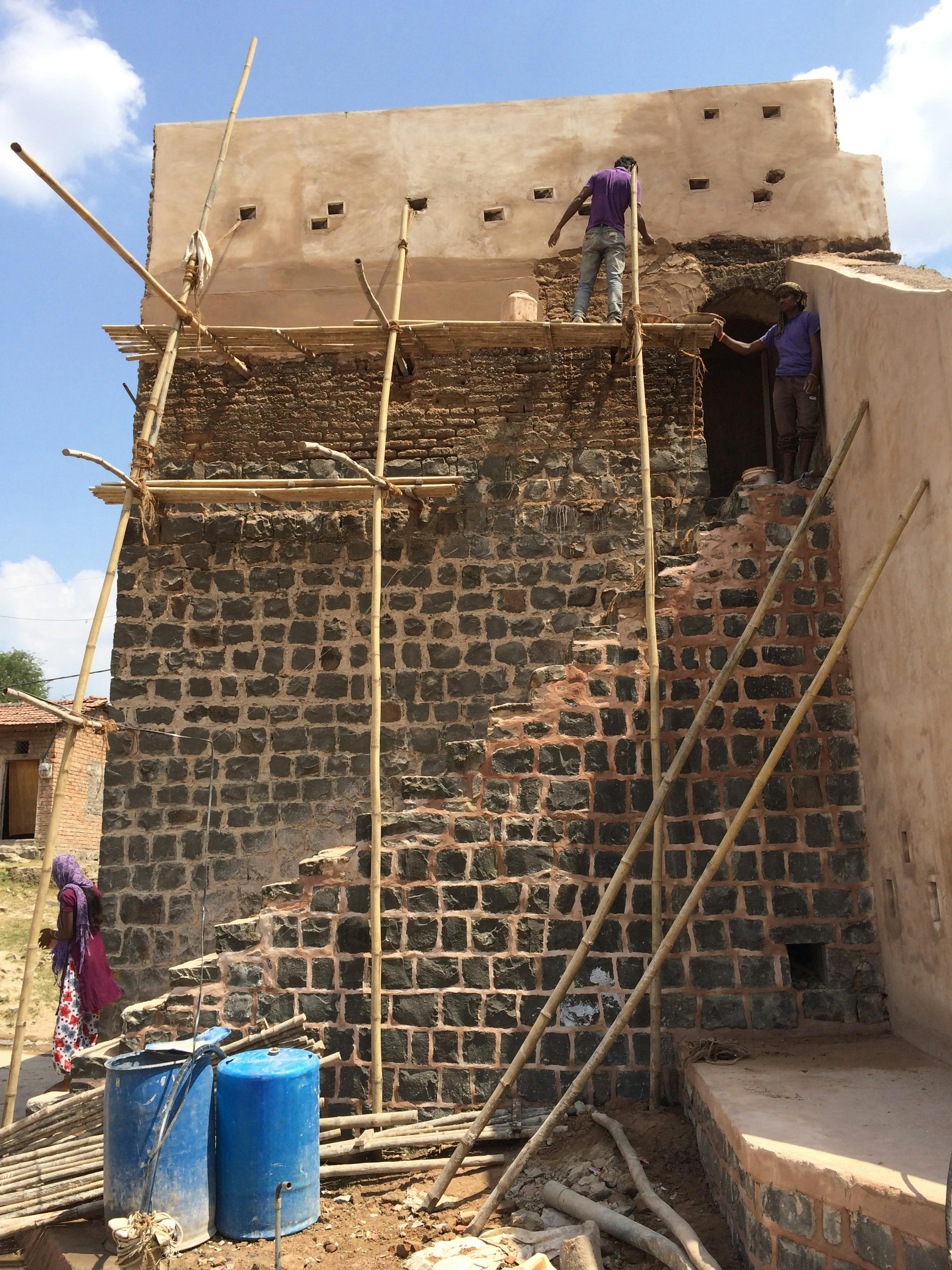 Mahidpur Fort, during conservation