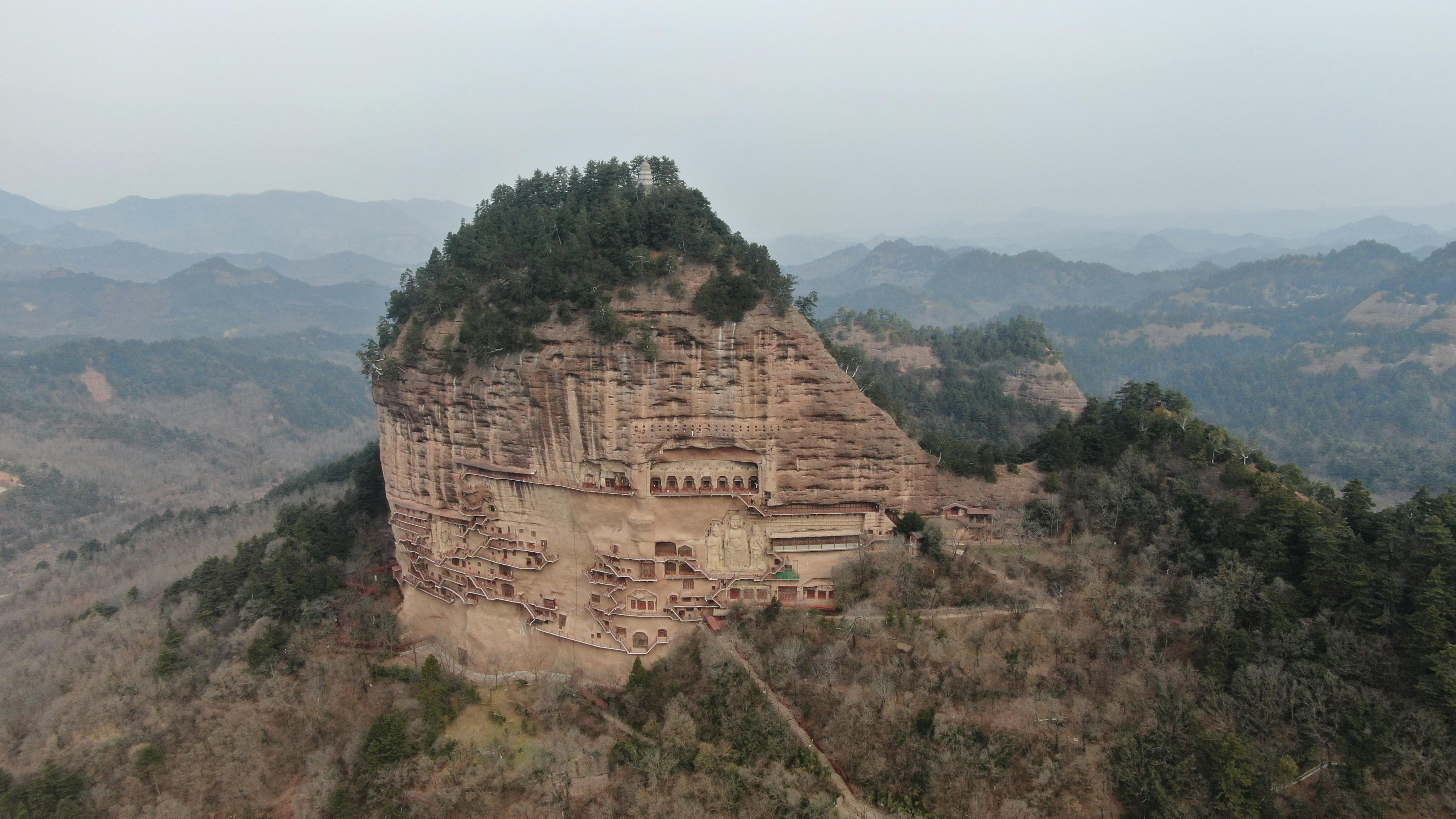 CHN_BuddhistGrottoes_Maijishan_Aerial