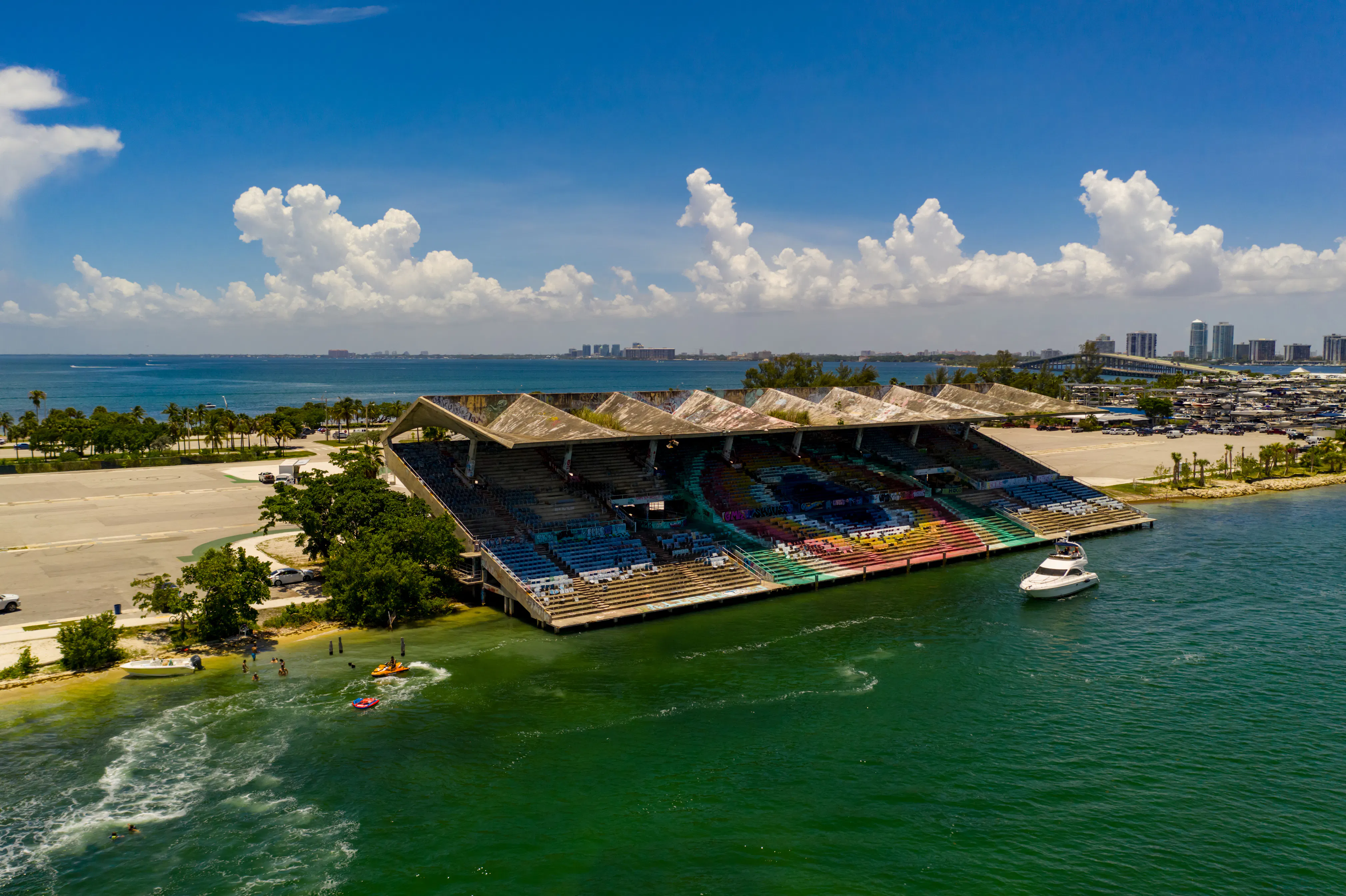 Aerial photo Miami Marine Stadium