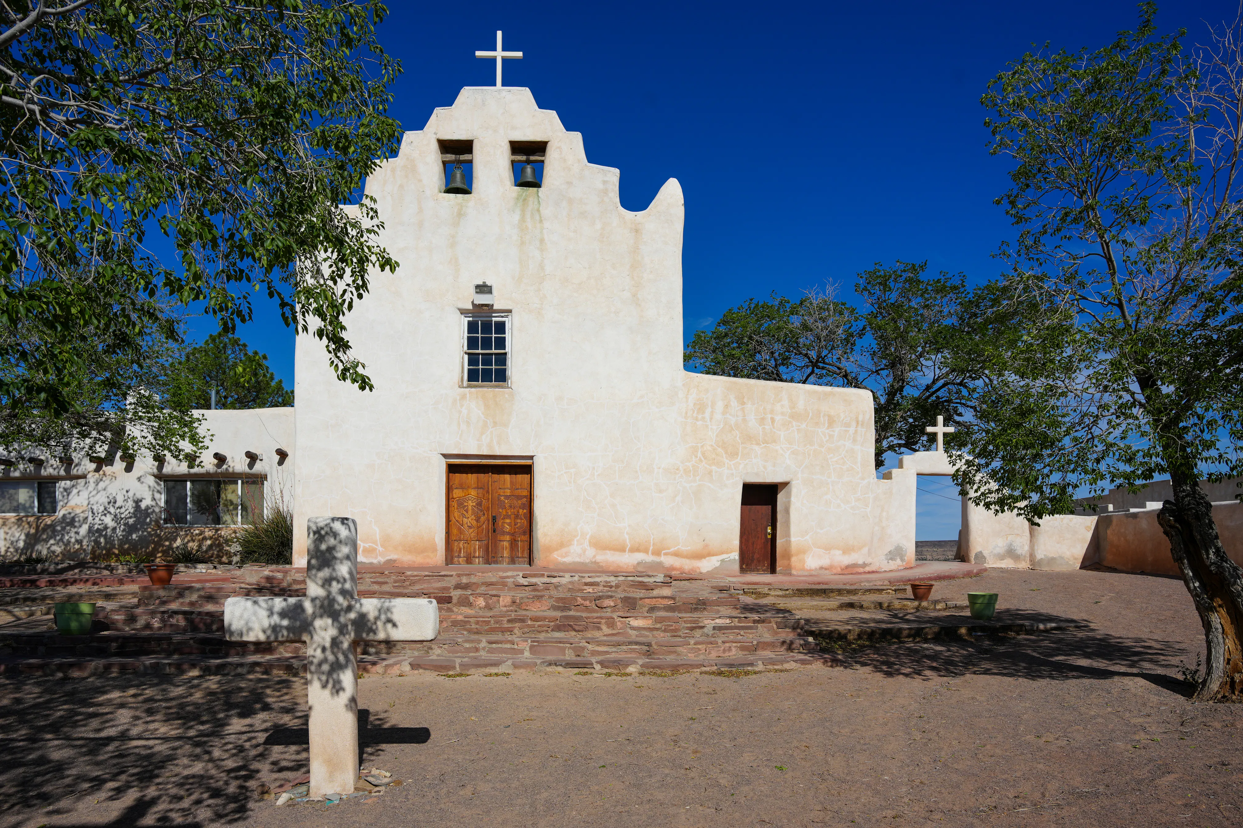 USA New Mexico Mission Churches St Joseph Front Facade