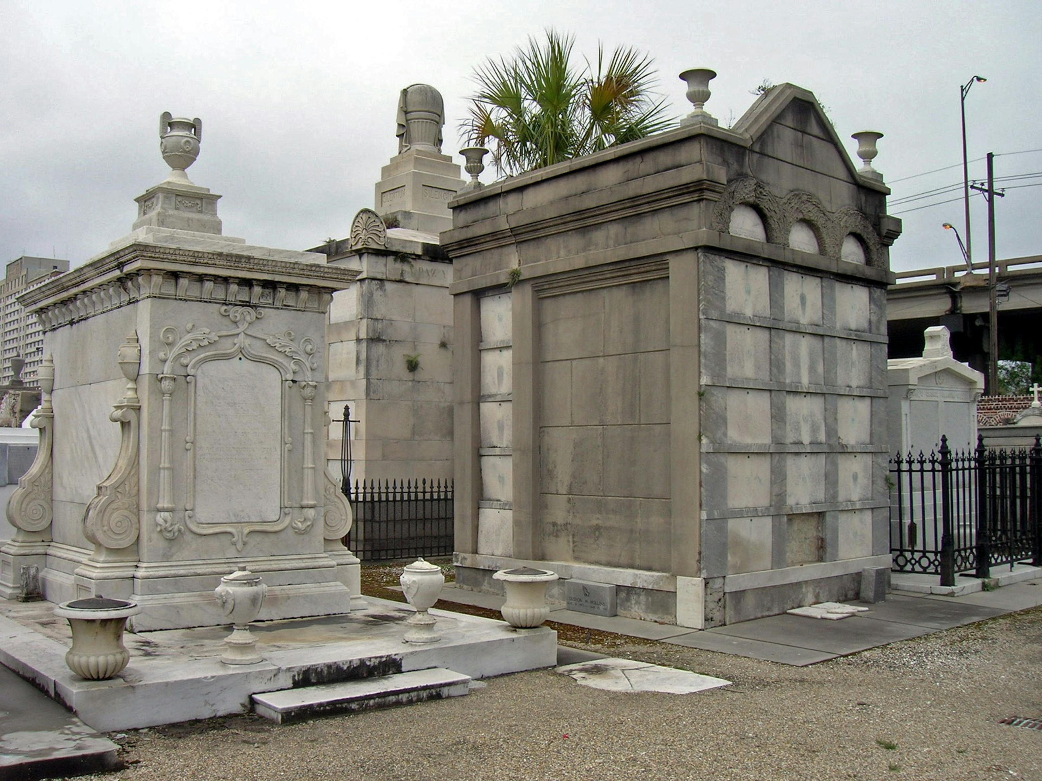 Marble and stucco tombs at St. Louis Cemetery No. 2, 2009