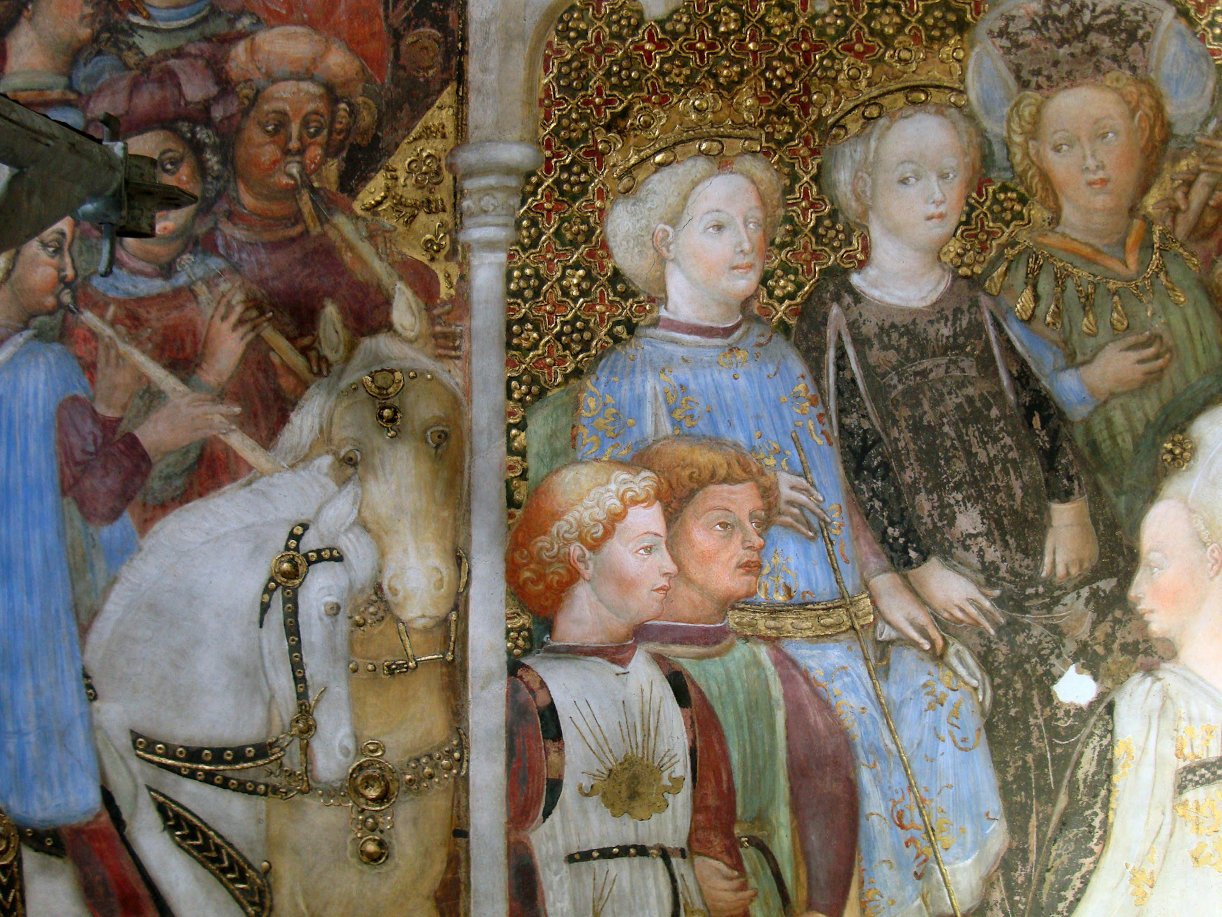 Detail of one of the frescoes, 2014