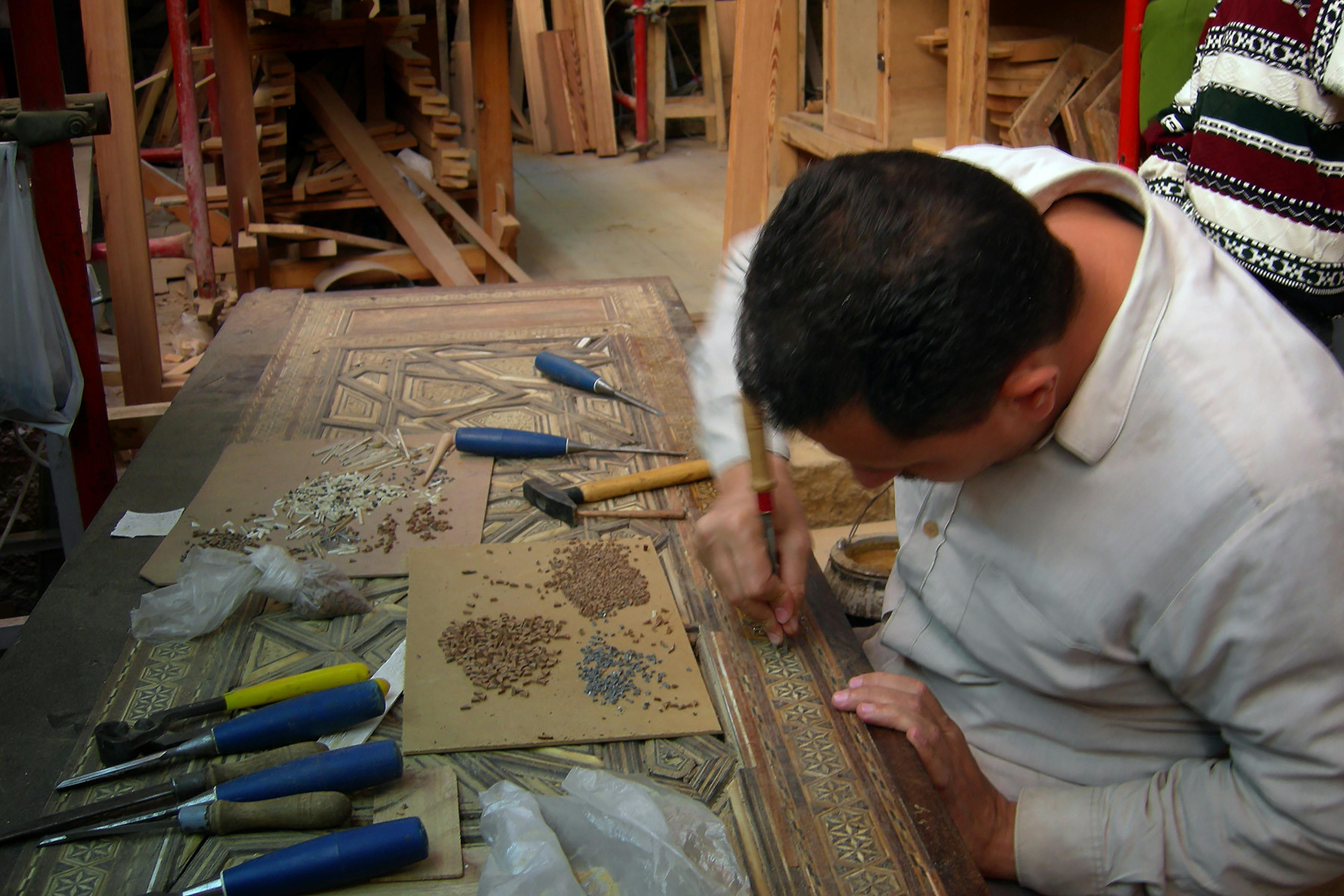 Conservator at work, 2006