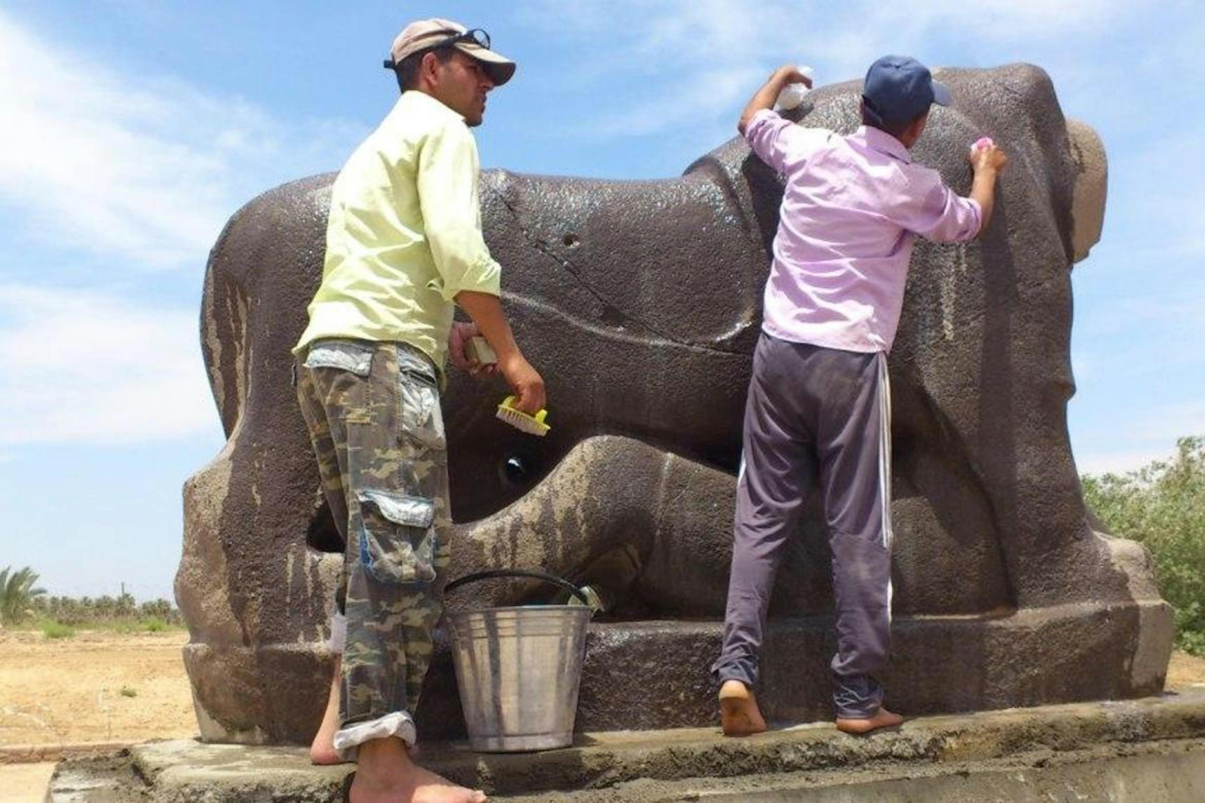Washing the Lion of Babylon