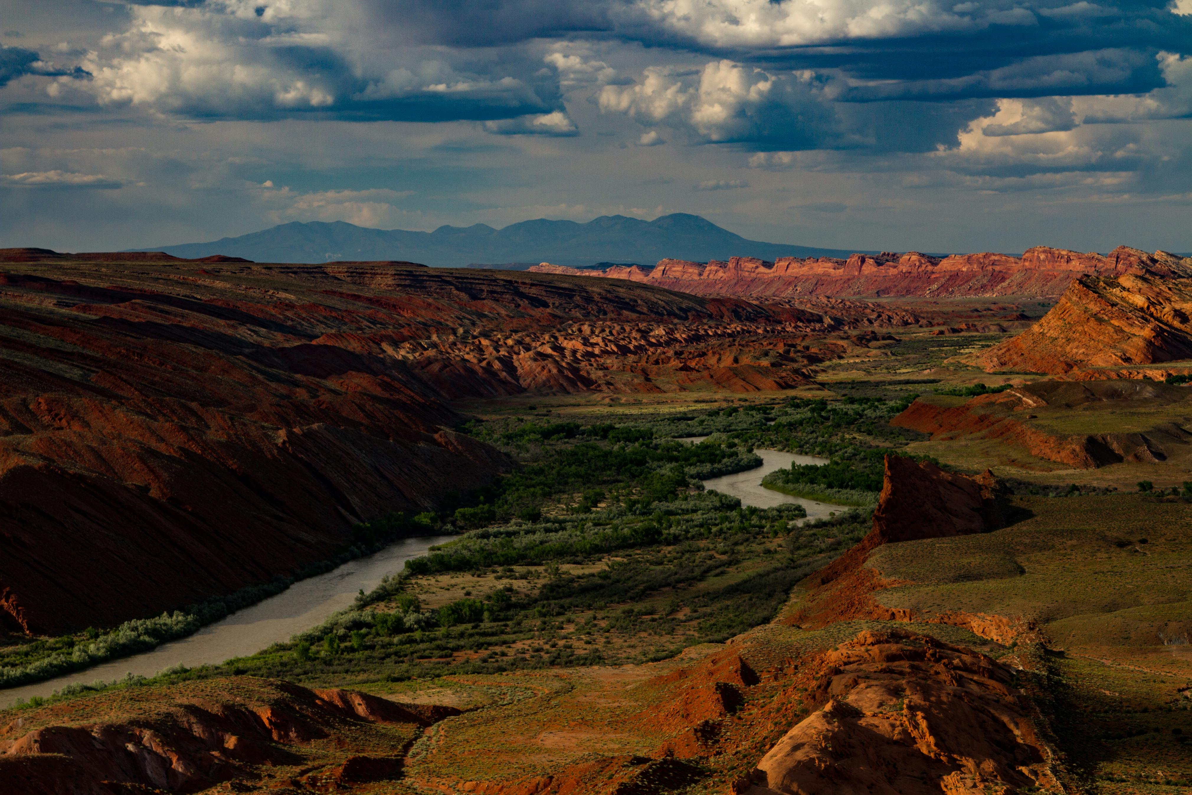 View of the San Juan River and Comb Ridge, 2017.