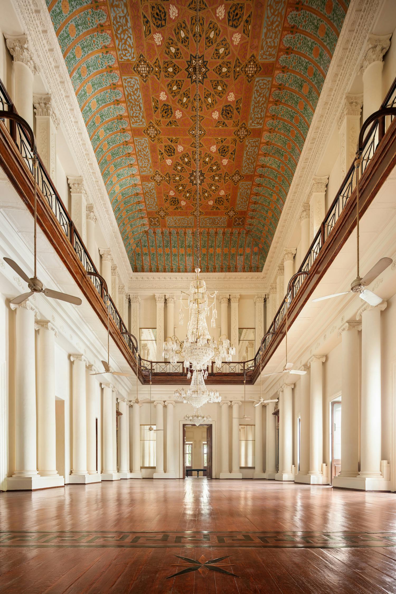 Durbar Hall after conservation, April 2022. © NOUGHTS AND CROSSESS